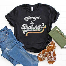 Load image into Gallery viewer, Allergic To Bullsh*t Graphic Tee Shirt