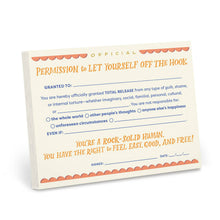 Load image into Gallery viewer, Permission to Let Yourself Off the Hook Notepad
