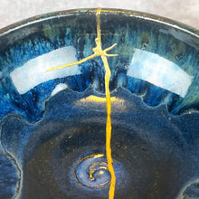 Load image into Gallery viewer, "Dreamscape" Raku Inspired Kintsugi Kintsukuroi Bowl
