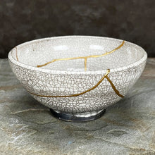 Load image into Gallery viewer, "Melting Snow" Kintsugi Bowl

