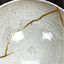 Load image into Gallery viewer, "Melting Snow" Kintsugi Bowl
