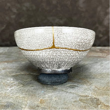 Load image into Gallery viewer, "Melting Snow" Kintsugi Bowl
